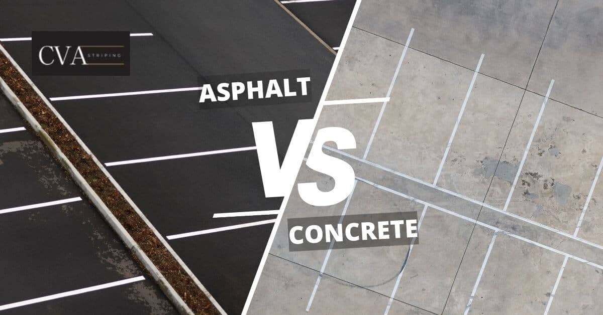 asphalt vs concrete parking lot