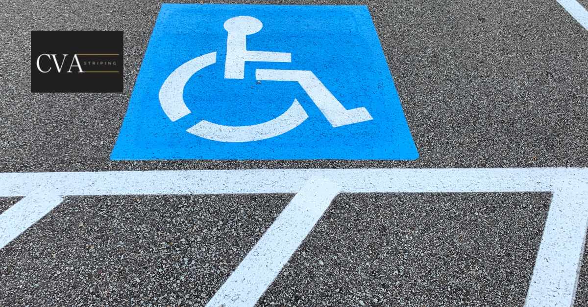 handicap parking space painting requirements CVA Line Striping