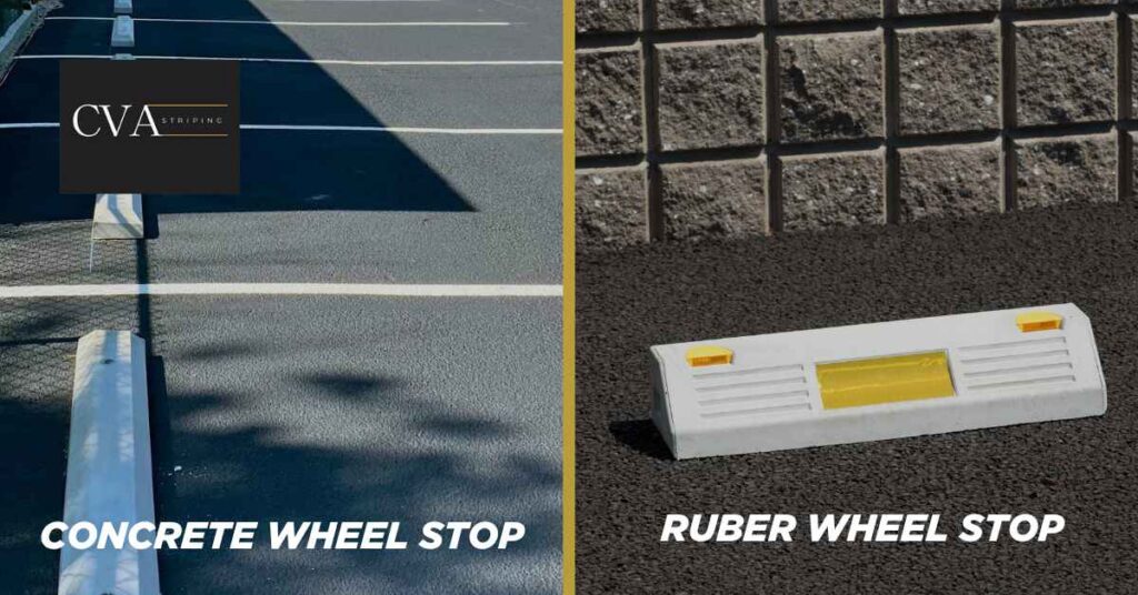 Concrete vs Rubber wheel stops